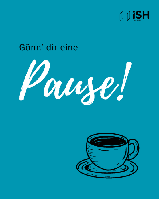 Hinweisschild „Gönn dir eine Pause“ als Impuls gegen digitalen Stress